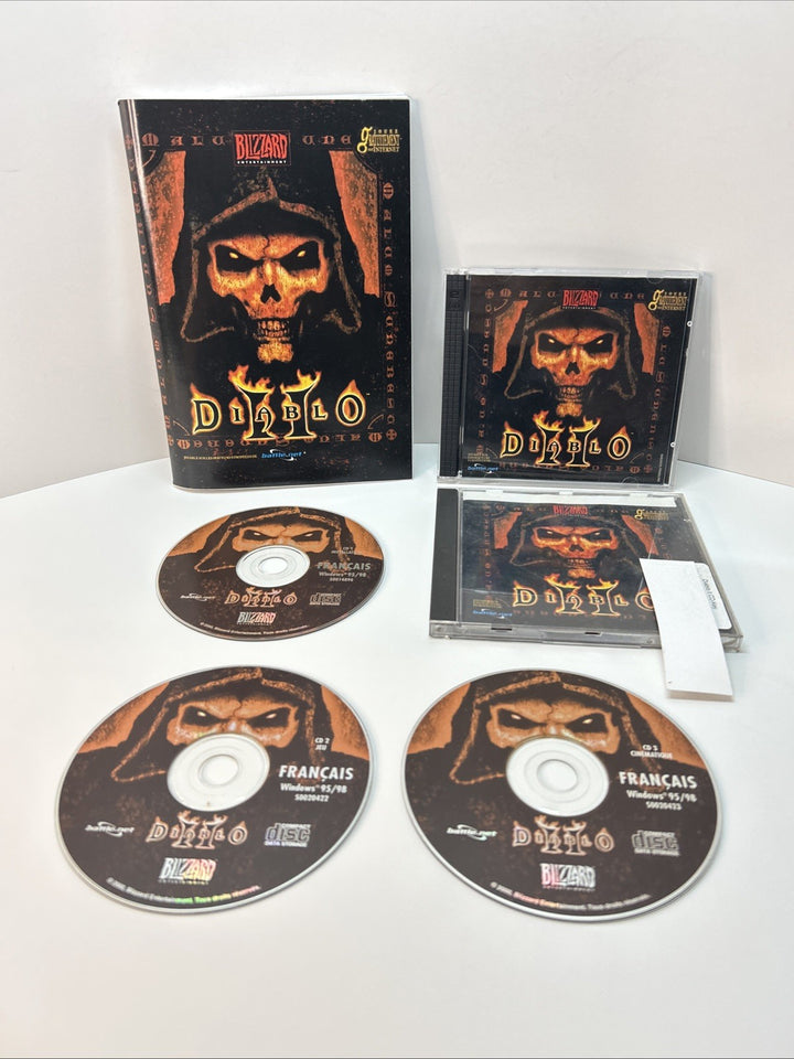 Diablo 2 (2000) PC Game - Discs (3) In Jewel Cases (2) With Manual - French