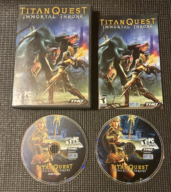 Titan Quest: Immortal Throne (PC, 2007) Expansion Pack – w/ French Version