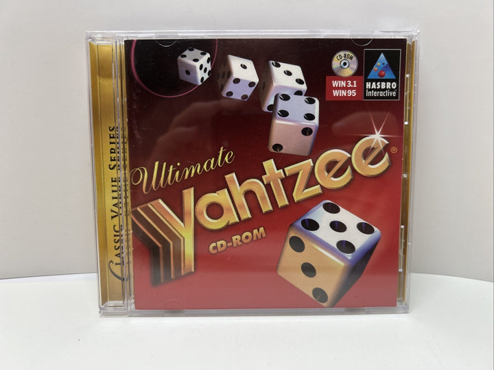 Ultimate Yahtzee (1996) - CD ROM PC - Hasbro - Disc In Jewel Case