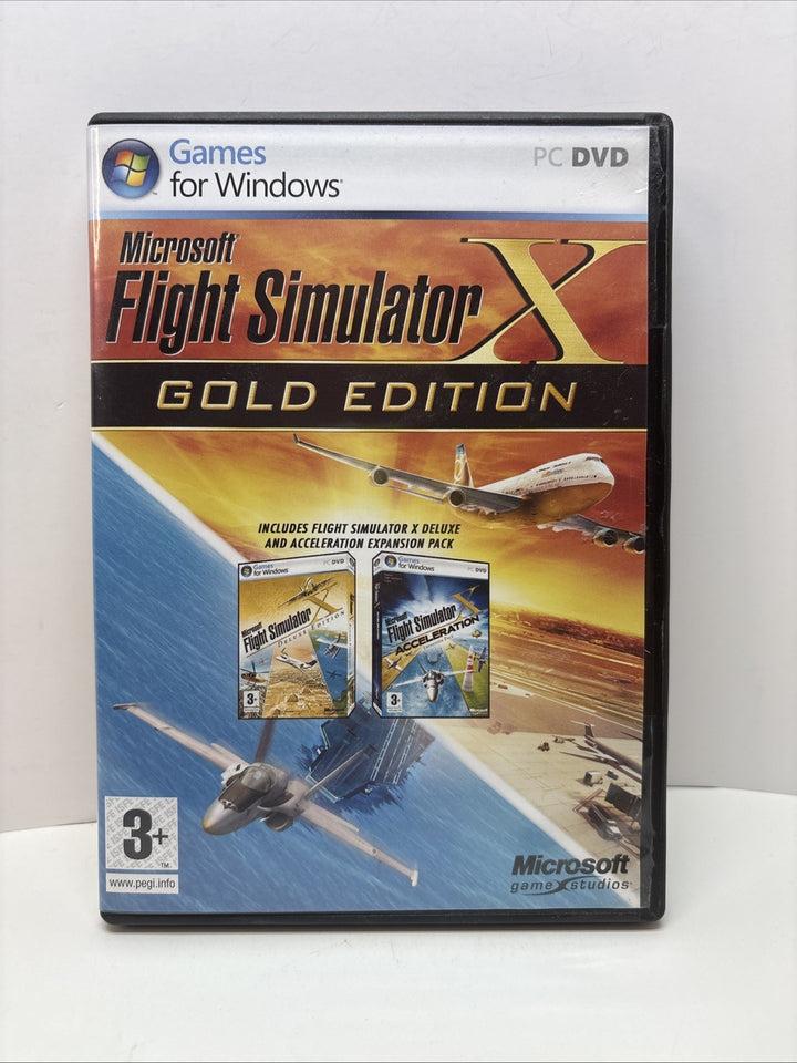 Microsoft Flight Simulator X Gold Edition PC Windows w/Acceleration Expansion