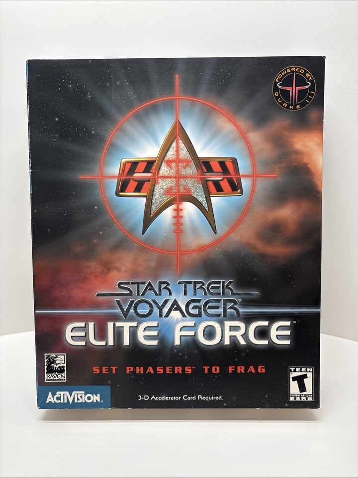 Star Trek Voyager Elite Force Phasers to Frag Big Box (Windows PC CD, 2000)