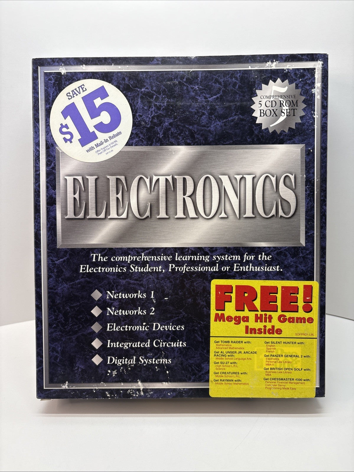 Electronics Comprehensive 5 CD-ROM Box Set PC Learning Software 1990s Networks