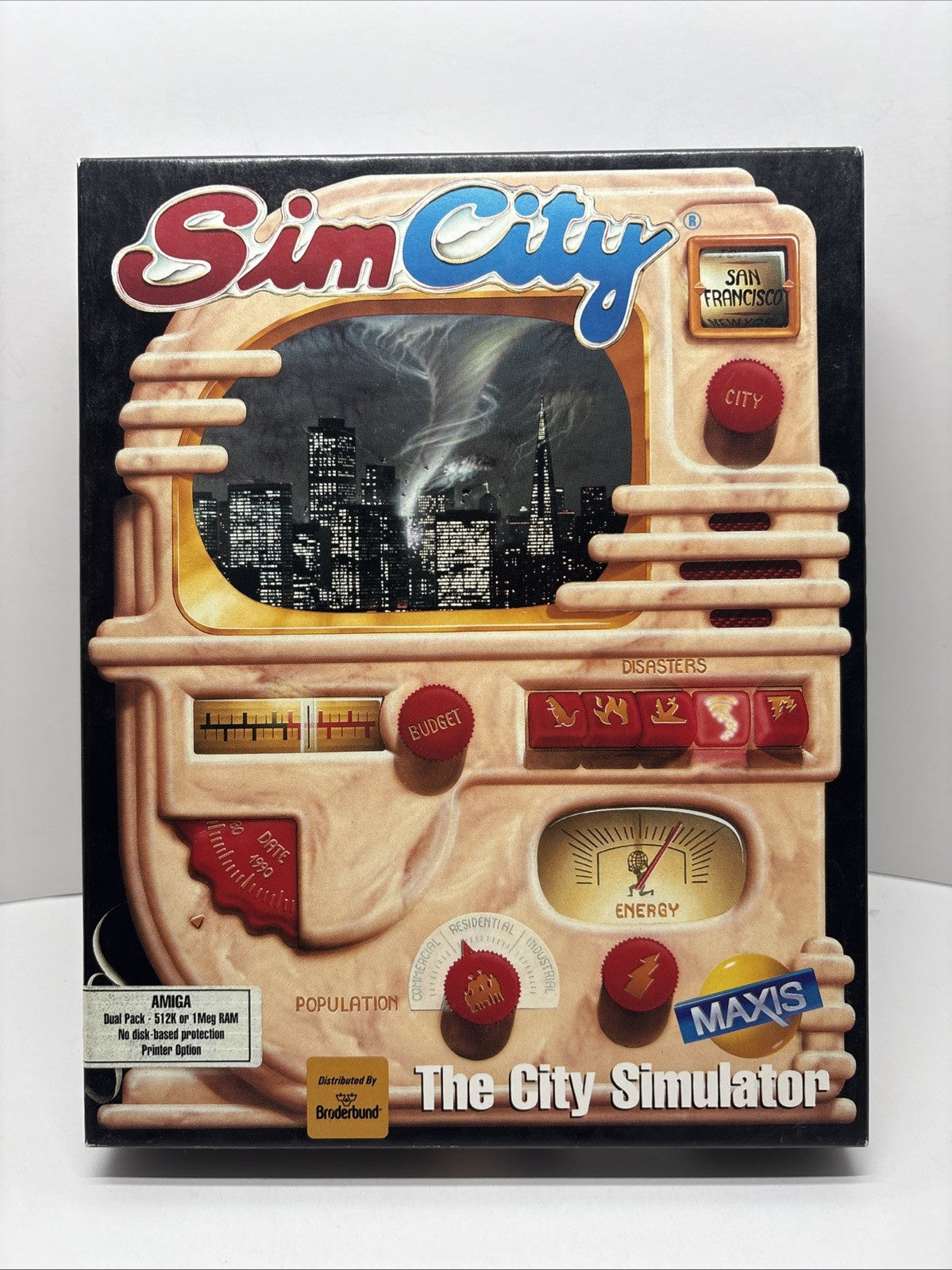 SimCity V1.1 (1991) Commodore Amiga Game - Complete And Great Condition