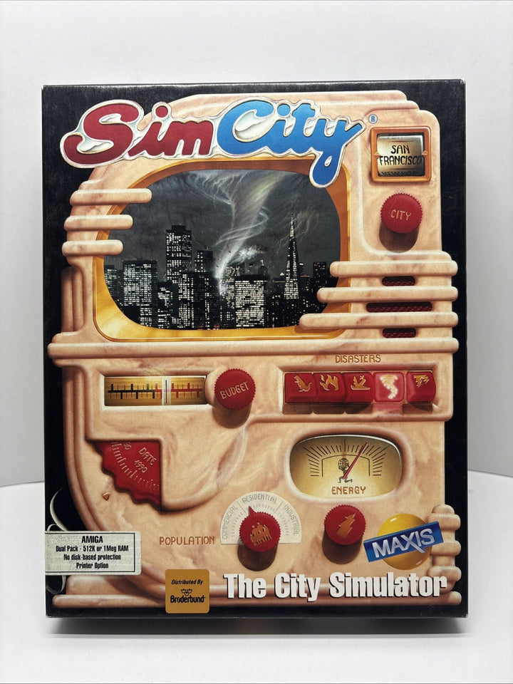 SimCity V1.1 (1991) Commodore Amiga Game - Complete And Great Condition