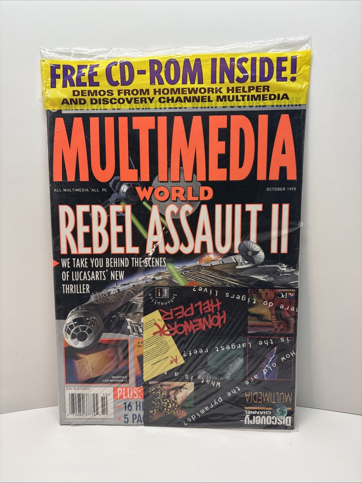 Multimedia World October 1995 unopened sealed NOS NEW - Rebel Assault II