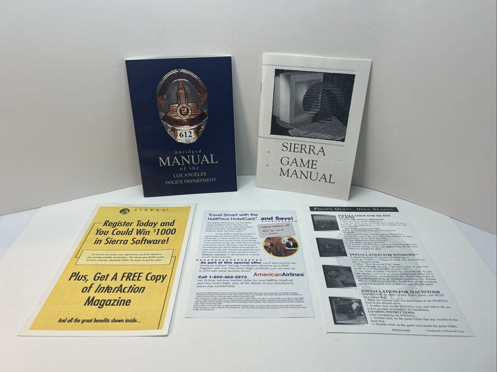 Police Quest IV: Open Season : Manuals + 3 Inserts - Complete Your Game