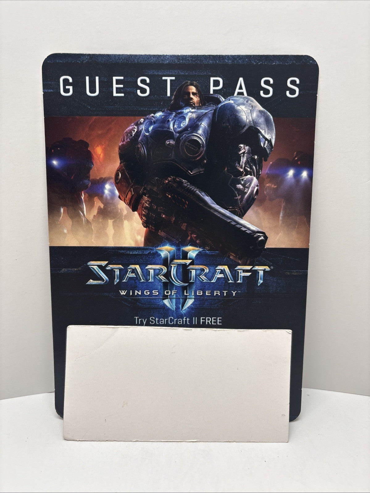 StarCraft II 2010-2012 BLIZZARD ENT. 4.5" X 6.5" GUEST PASS PROMO CARD