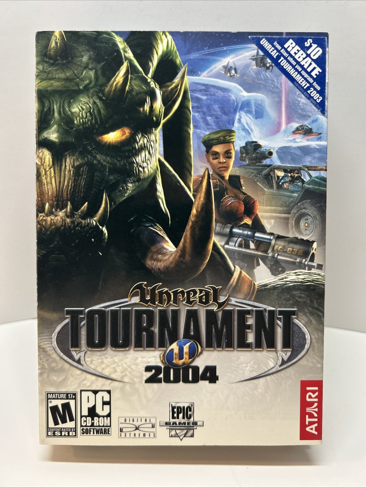 Unreal Tournament 2004 (PC, 2004) 6-Disc Set w/ Manual & Atari Sticker
