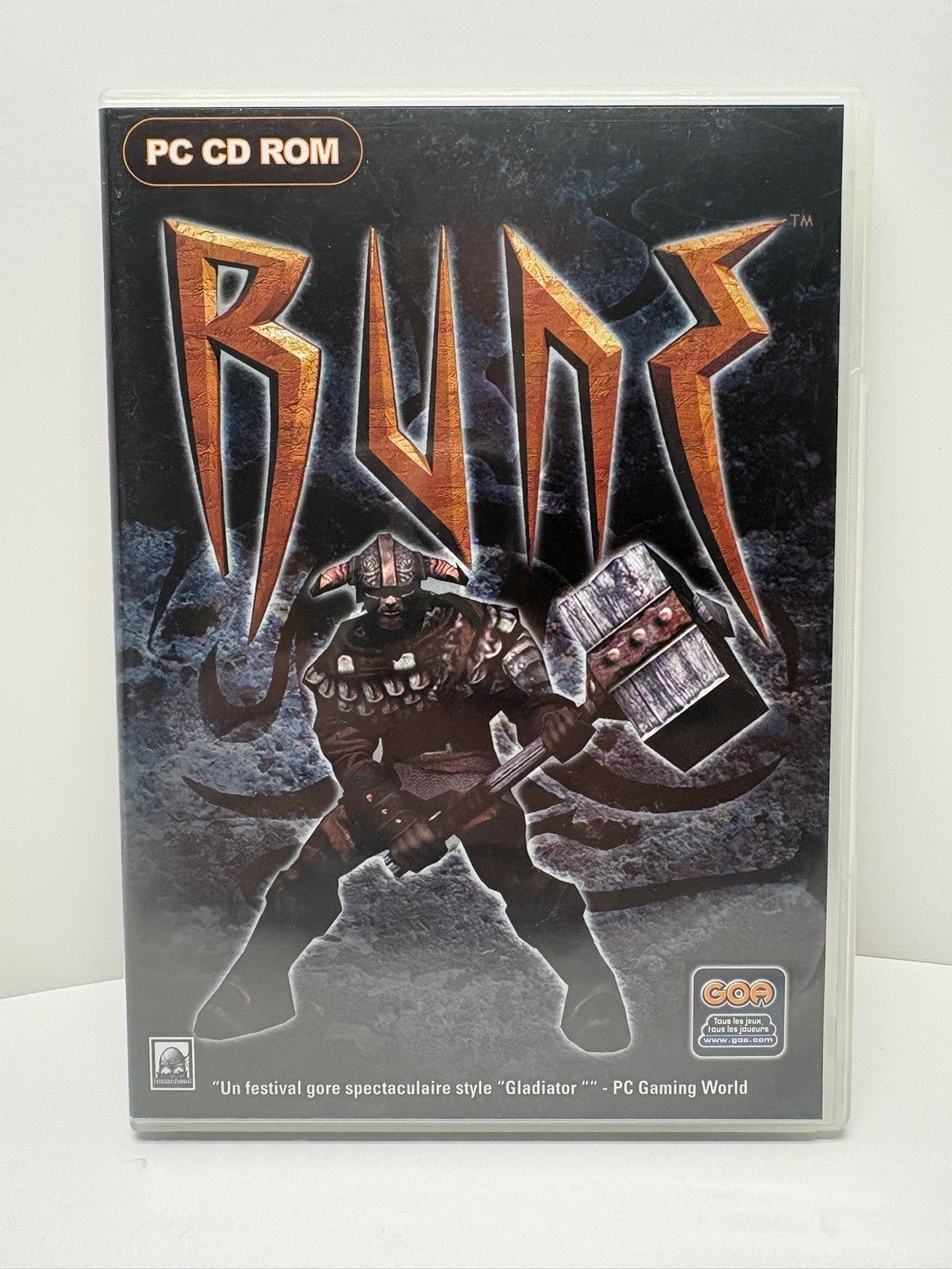 Rune PC CD-ROM FR Edition DVD Case Viking Action Human Head 2000