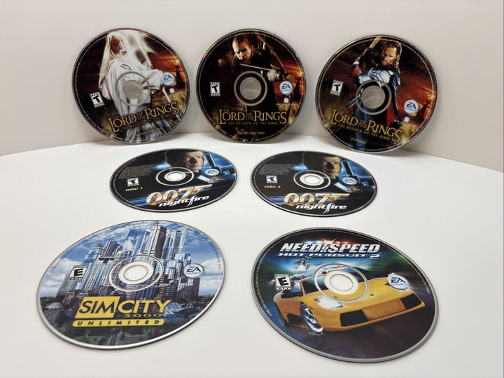 EA Games Collection (PC, 2004) - LOTR ROTK, 007 Nightfire, Sim City 3000, NFSHP2