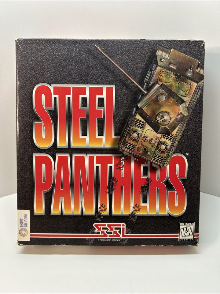 STEEL PANTHERS (1995) IBM PC Game Tank WWII Mindscape SSI BIG BOX