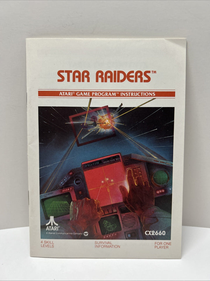 Star Raiders Manual ( Atari 2600 ) - ( Booklet - Instructions )