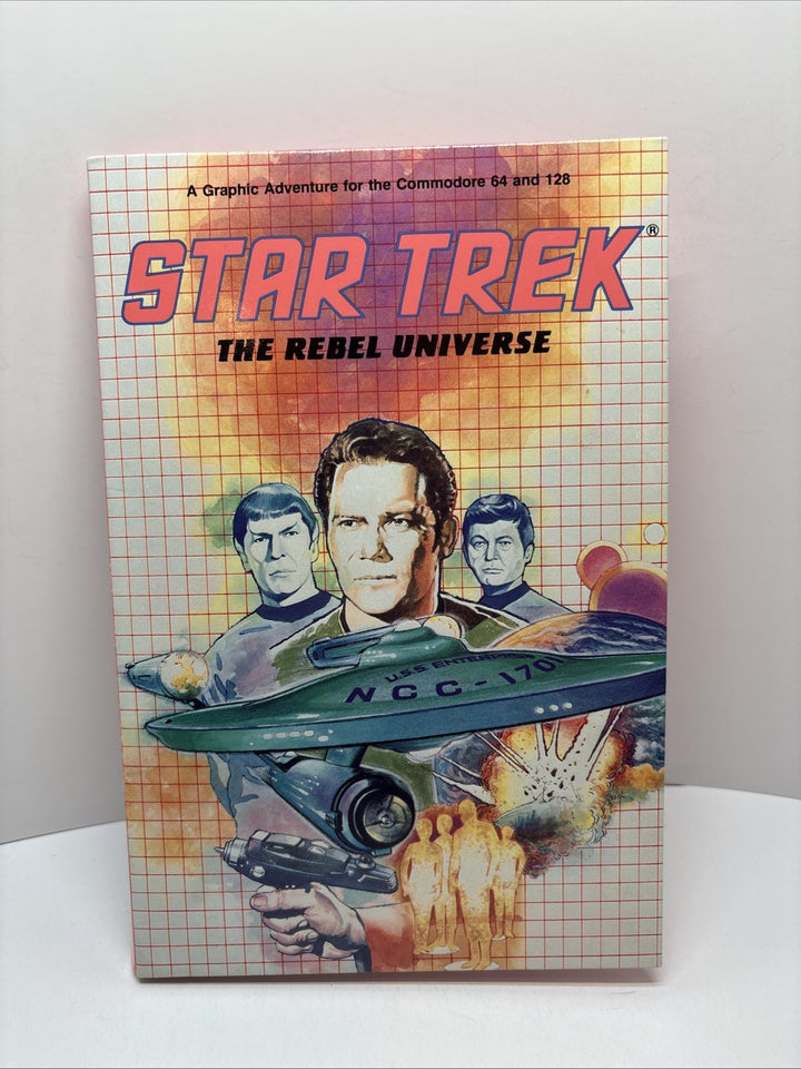 Star Trek THE REBEL UNIVERSE for Commodore 64/128 Vintage 1988 Like New