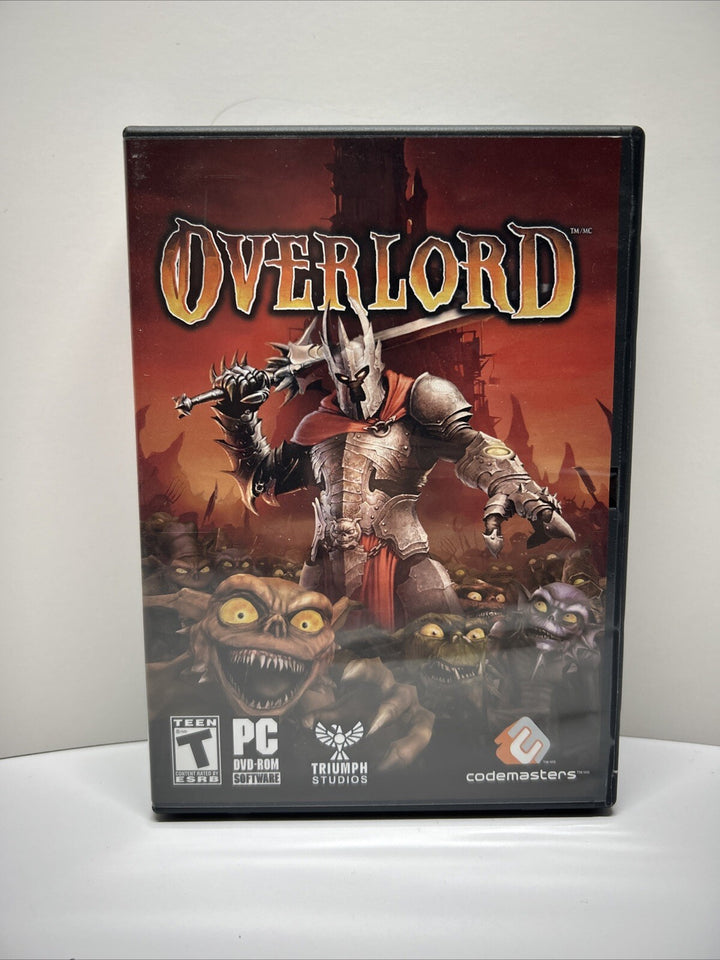 Complete With Poster Overlord PC Game Action Adventure Triumph 2007 Mint Disc