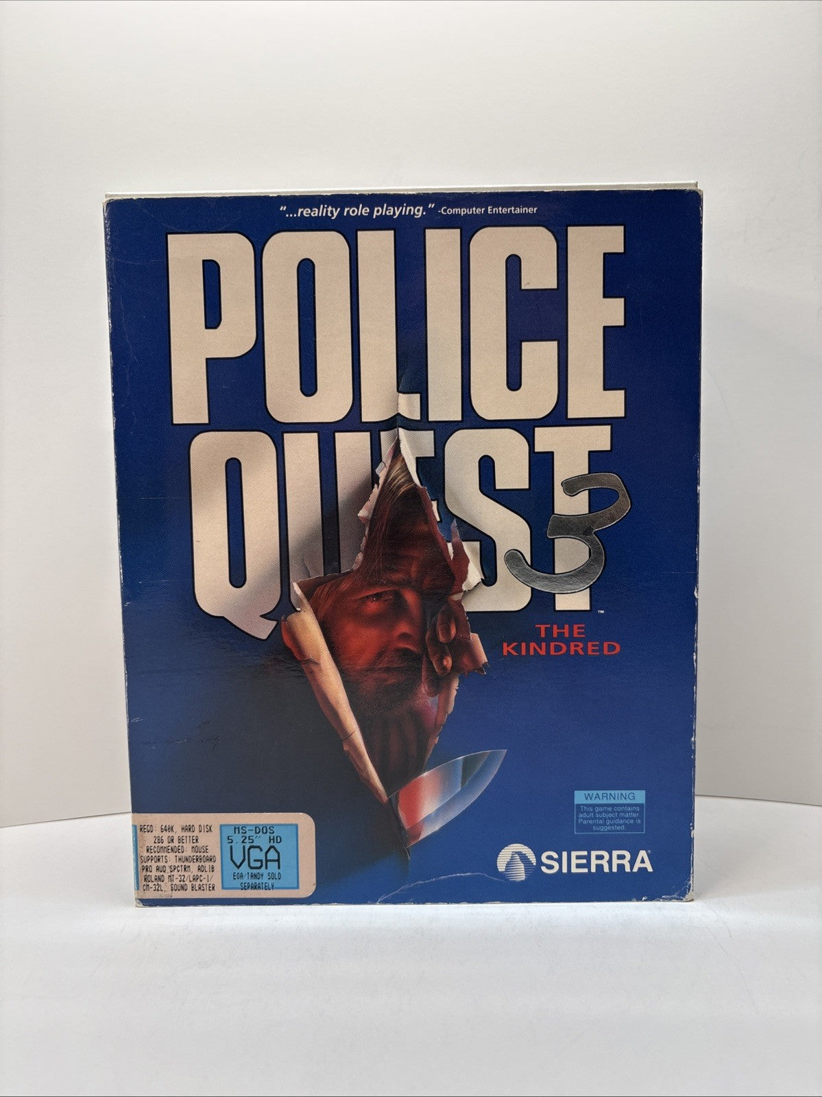 Police Quest III: The Kindred 1991 Big Box PC MS-DOS 5.25” Disks CIB