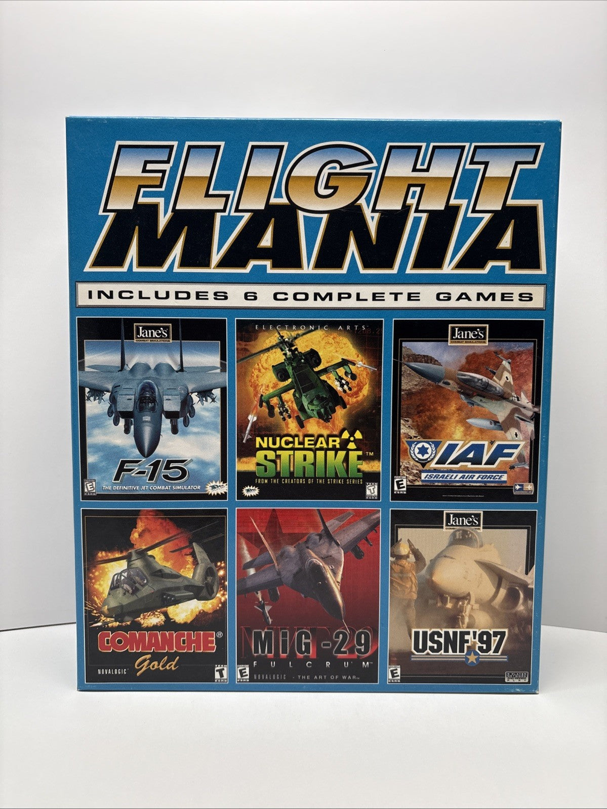 Flight Mania (2000) PC CD-ROM Electronic Arts 6-Game Pk 8 CDs