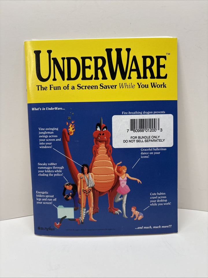 UnderWare The Fun Screensaver While You Work For Macintosh Book + Disks Only