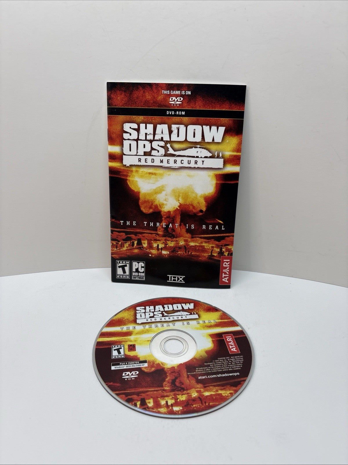 Shadow Ops: Red Mercury (PC, 2004) Disc And Manual