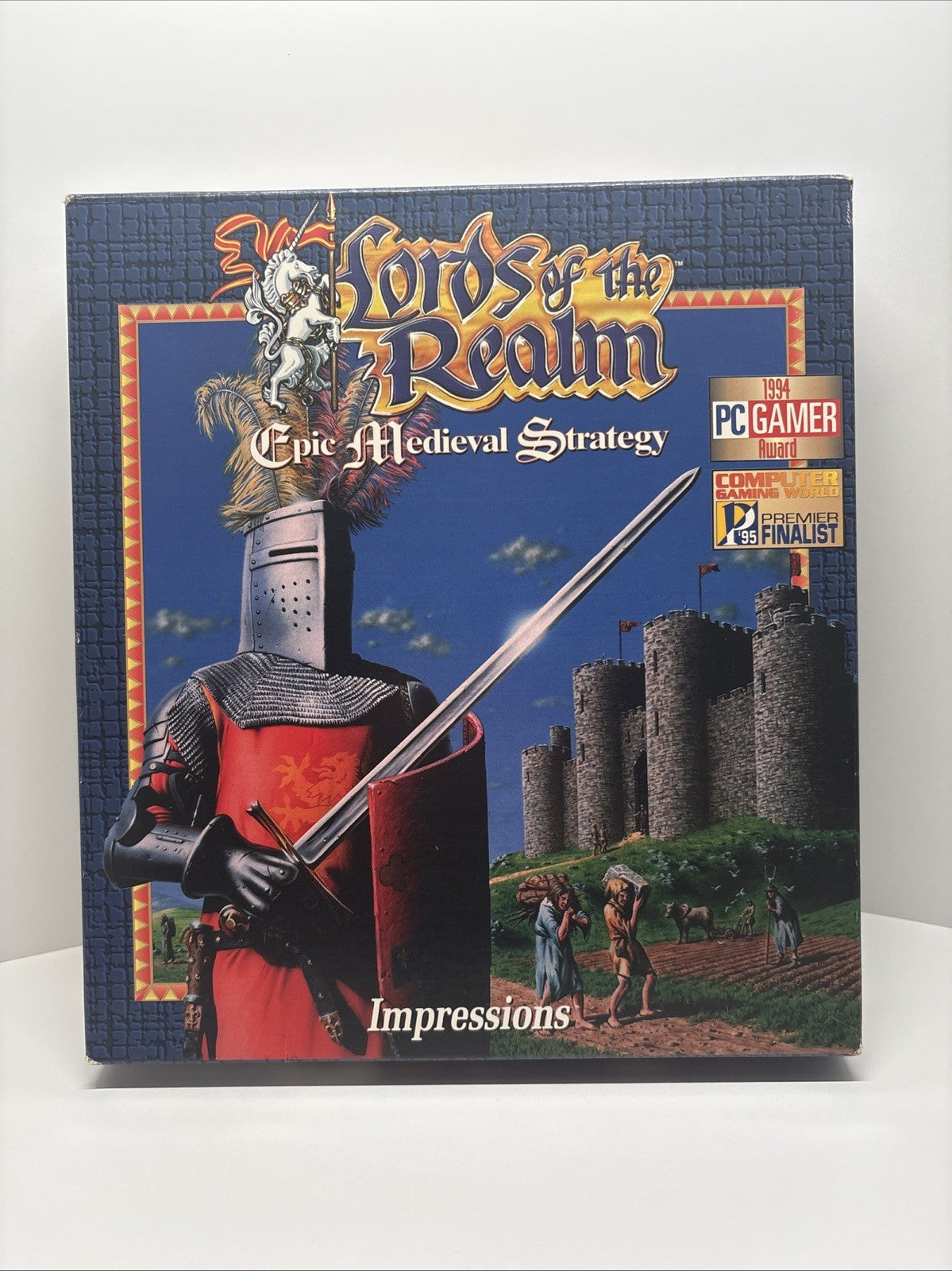 Lords of the Realm Impressions Software 1994 Big Box PC Game MS-DOS Strategy