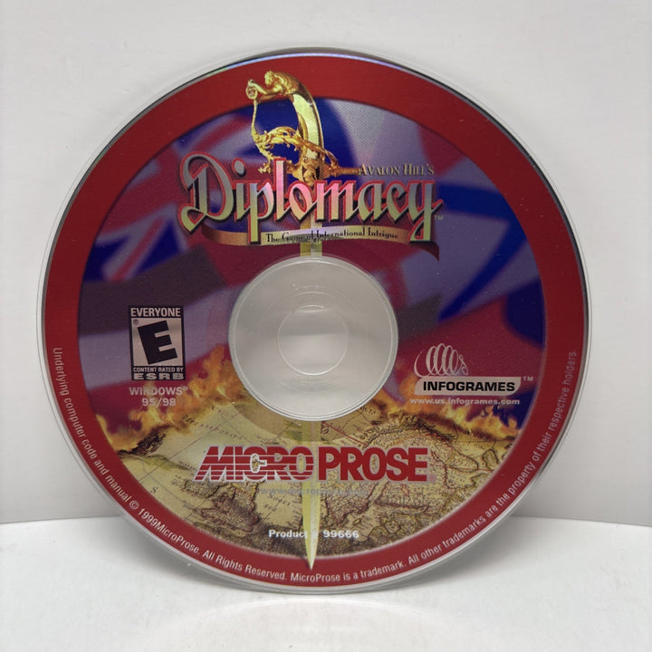 Diplomacy Microprose PC Game - Disc Only