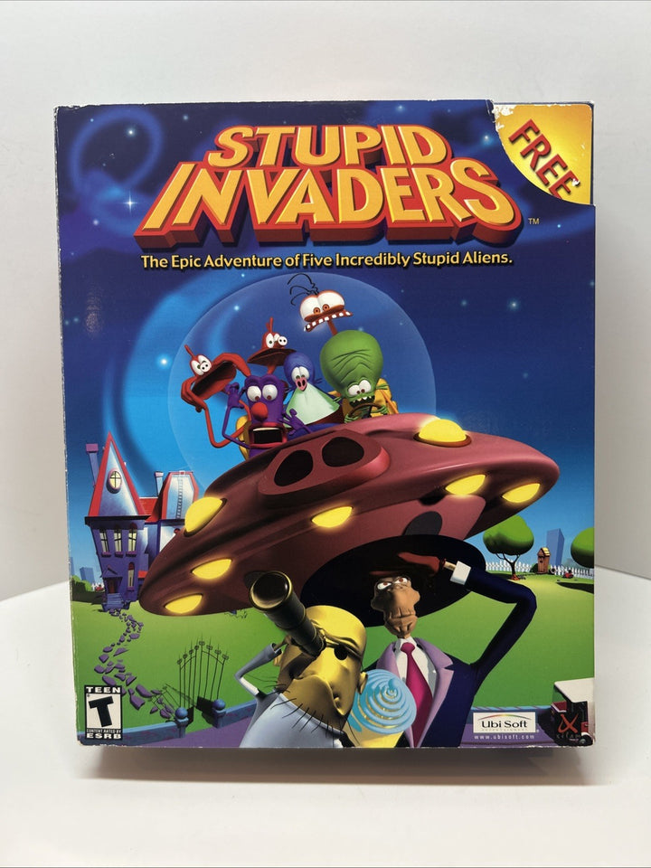Stupid Invaders BIG BOX (PC CD-ROM, 2001) - Box Only - No Game