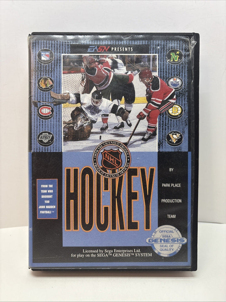 NHL Hockey Sega Genesis Complete In Box CIB Electronic Arts 1991 Tested