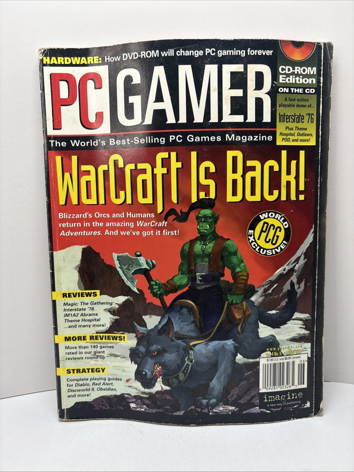 PC Gamer Magazine June 1997 WarCraft is Back!