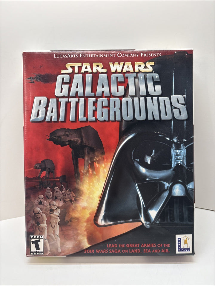 Star Wars Galactic Battlegrounds (PC, 2001) Big Box - Complete + Prima Guide