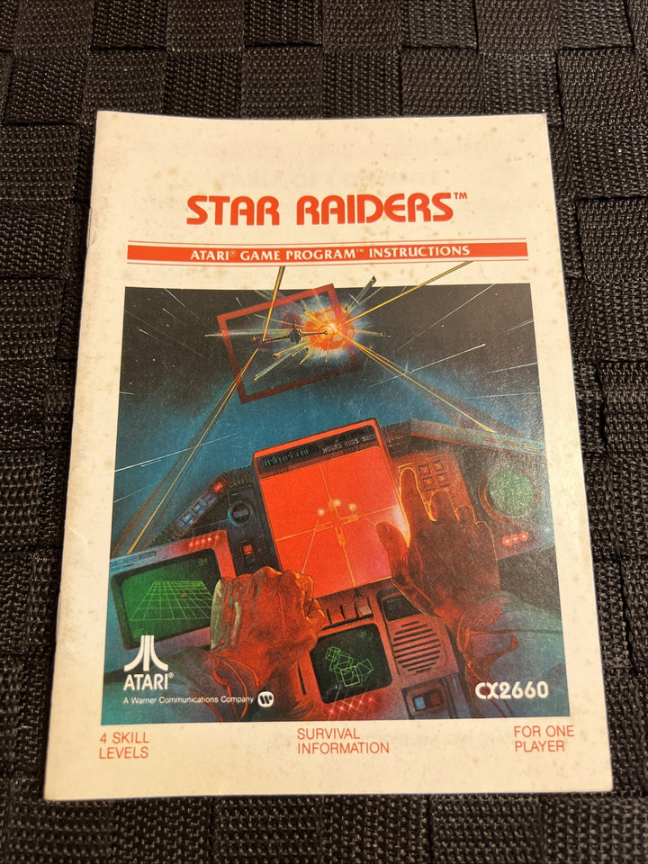 Star Raiders Manual ( Atari 2600 ) - ( Booklet - Insert - Instructions )