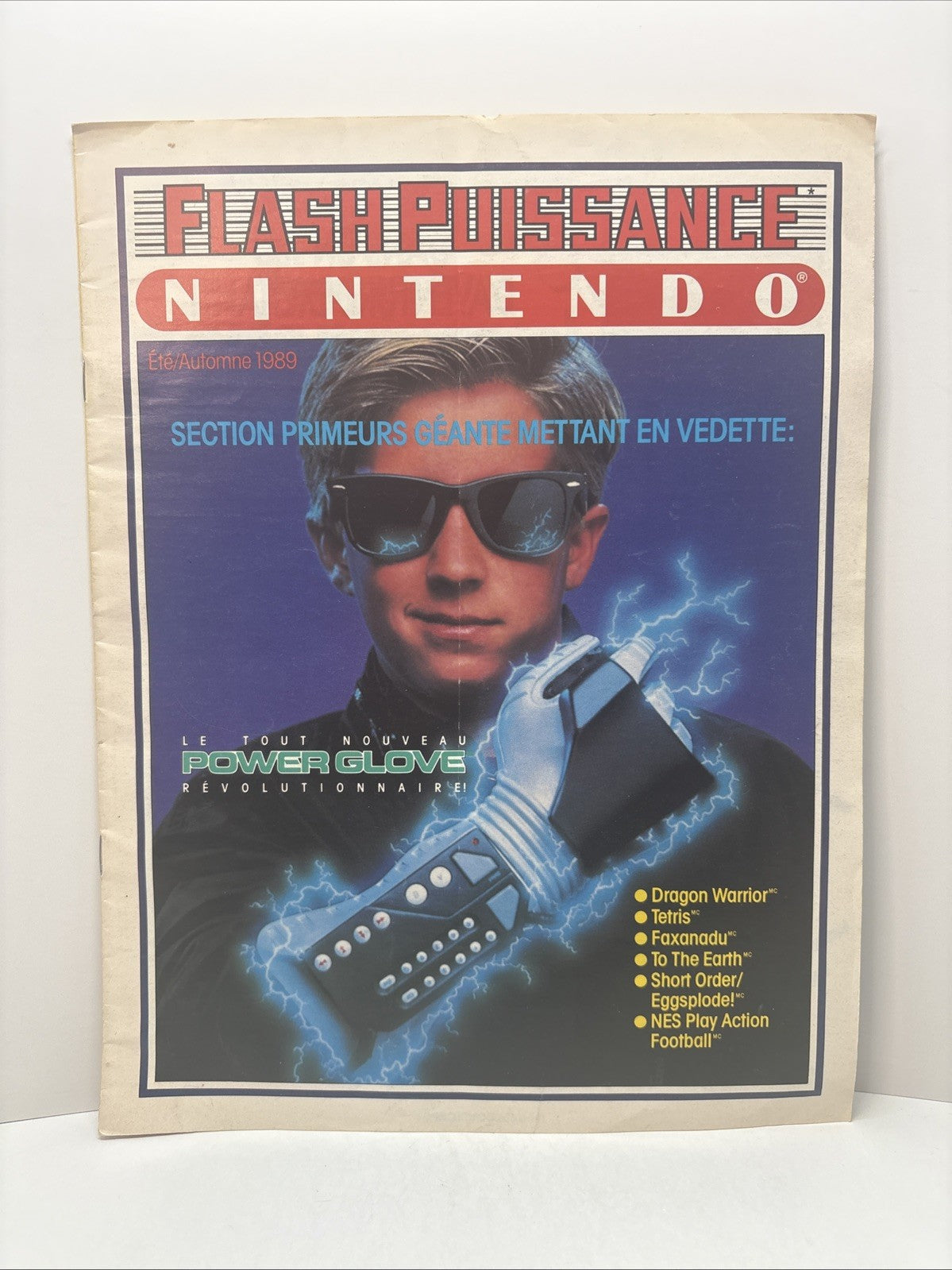 Nintendo Power Flash Puissance French Power Glove TETRIS Mag NES Automne 1989