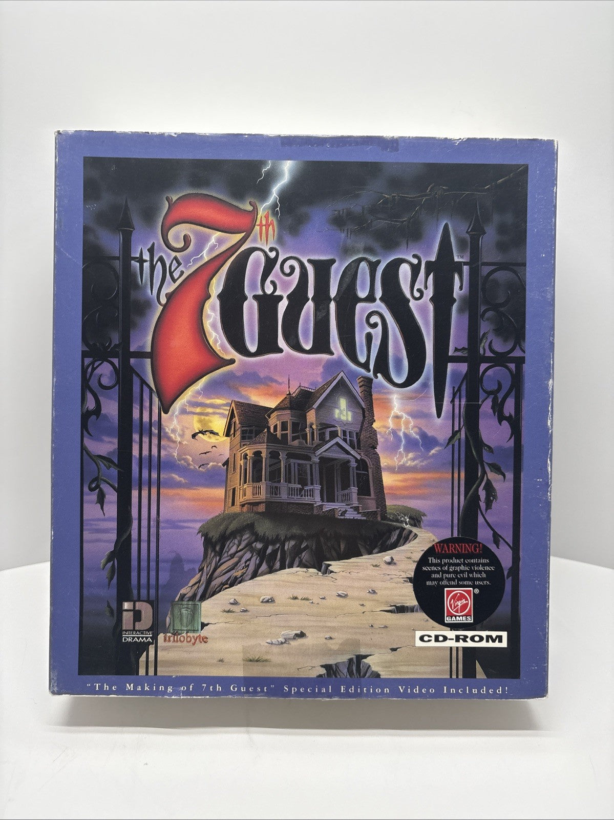The 7th Guest (1992) PC CD-ROM Video Game Big Box - w/ VHS Making Of