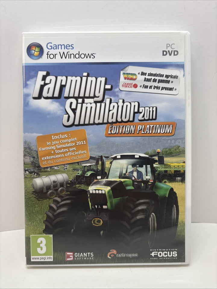 FARMING SIMULATOR 2011 Platinum Edition Pc DVD Rom - French