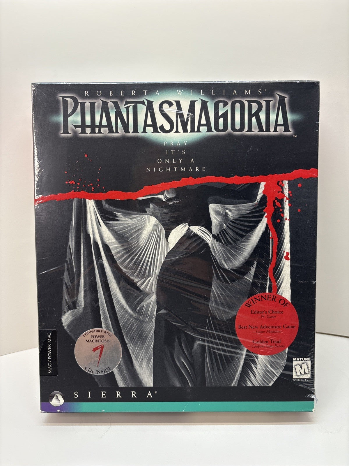 Phantasmagoria - Sierra 1995 Macintosh - 7 CD Big Box Game - Complete In Box