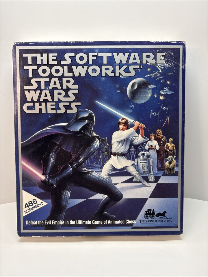The Software Toolworks Star Wars Chess (1993) 3.5 Floppy Disks - Big Box PC