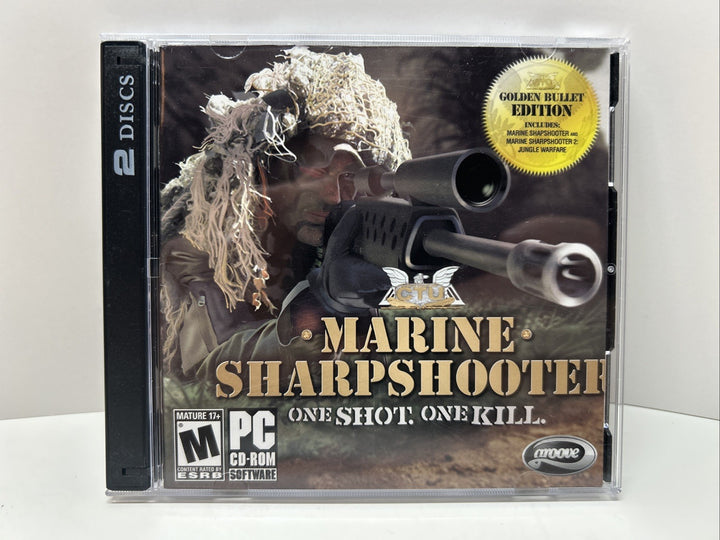Marine Sharpshooter Golden Bullet Edition (PC CD, 2007) With Jungle Warfare