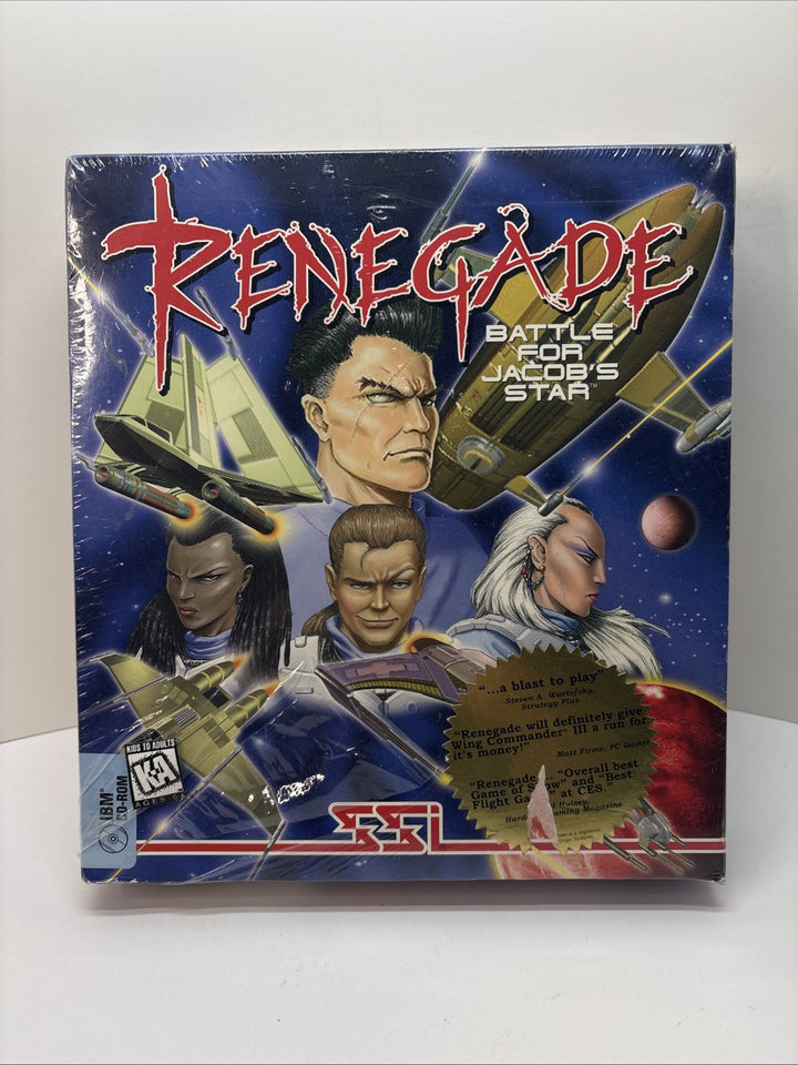 Renegade: Battle for Jacob's Star (PC, 1994) Big Box Game - Sealed With Tear
