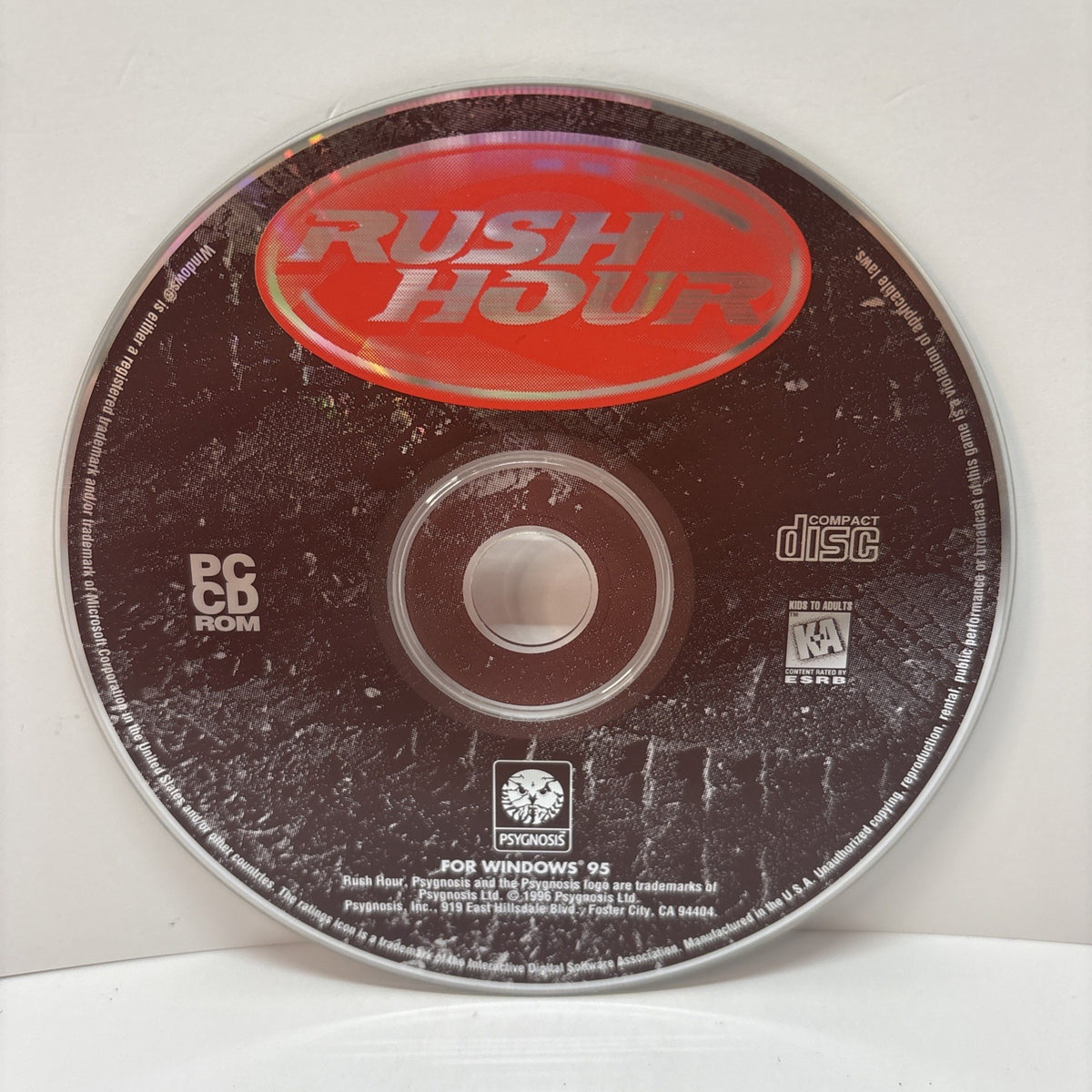 Rush Hour (1996) PC CD-ROM Psygnosis- Disc Only