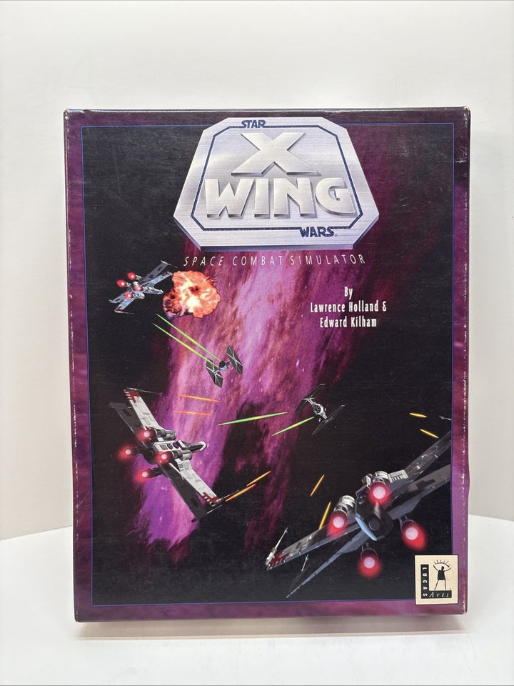 1992 Star Wars X-Wing Space Combat Simulator Big Box PC LucasArts 3.5 IBM Floppy