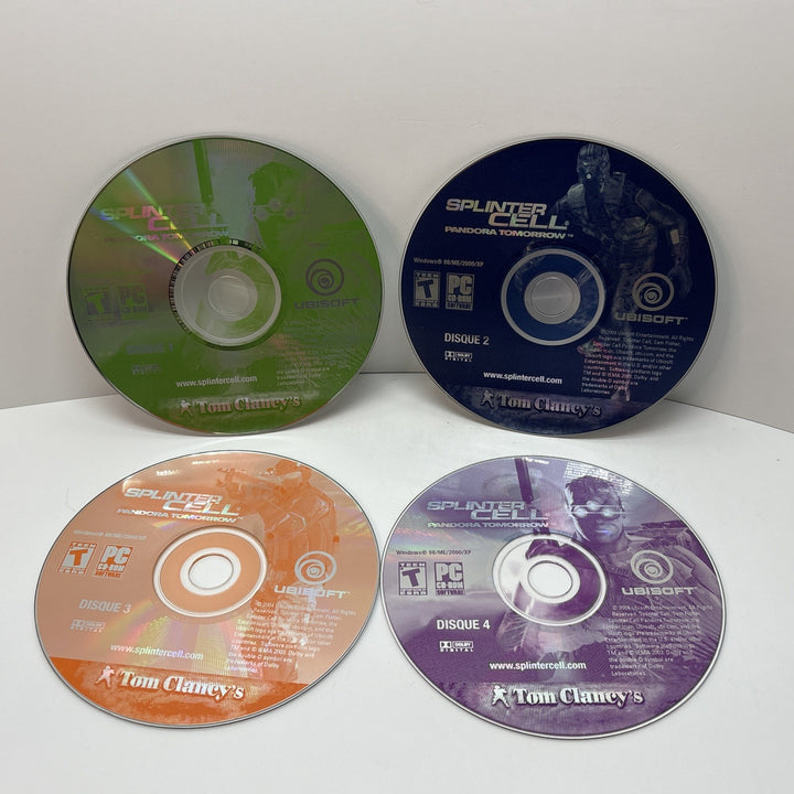 Tom Clancy's Splinter Cell Pandora Tomorrow (PC, 2004) Discs Only (4) French