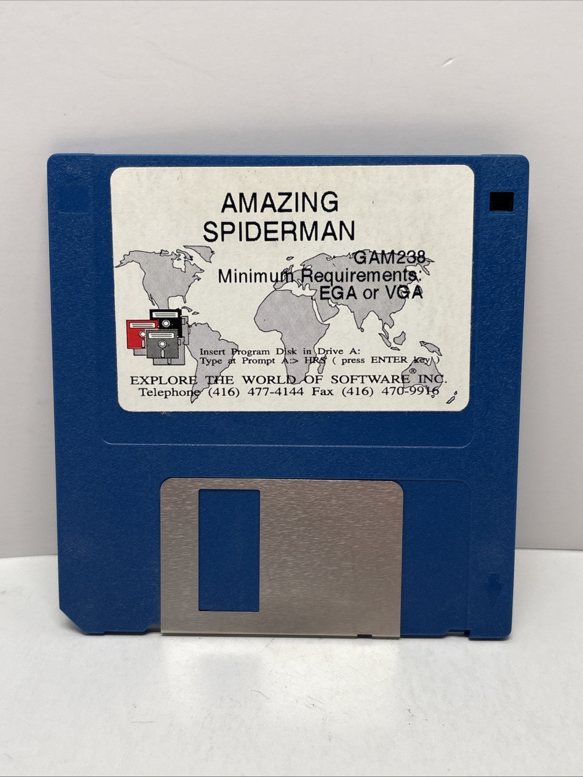 Amazing Spider-Man DOS 3.5” Floppy Disk 1990 Paragon Vintage PC Game