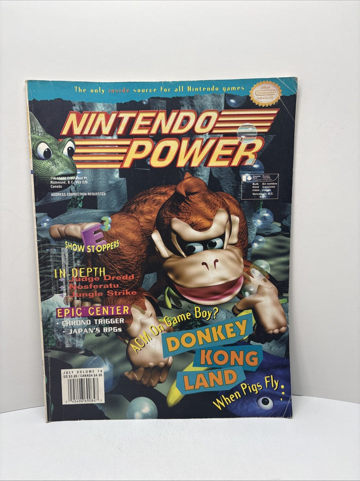 Nintendo Power Vol 74 Donkey Kong Land - No poster & Scratcher