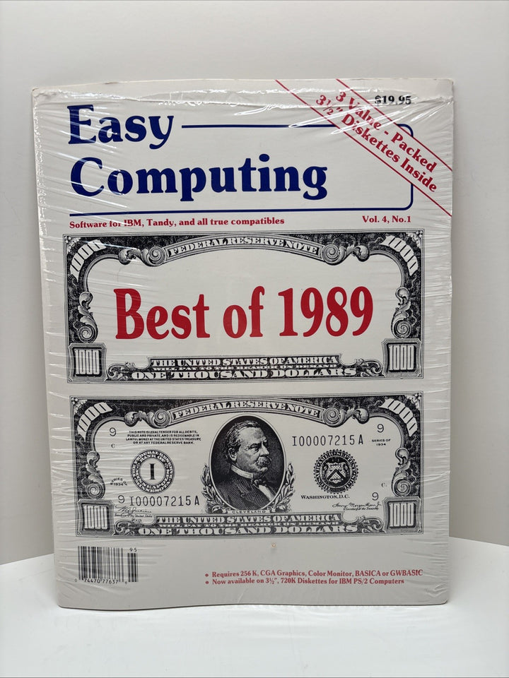 Easy computing Best Of 1989 - IBM Tandy DOS Software - 3.5” Disks Vol 4 No 1