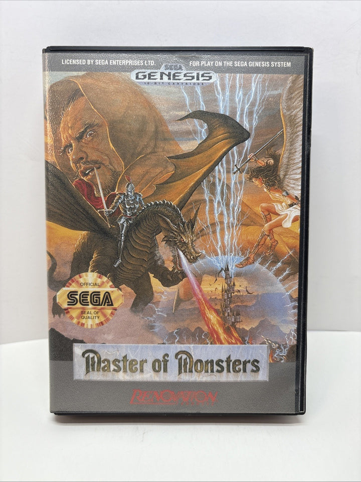 Master of Monsters Sega Genesis Rare Renovation Complete In Box. Excellent