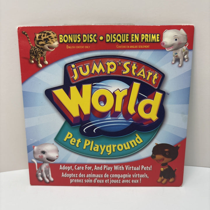 Jump Start World: Pet Playground Virtual Pets Cats Dogs PC Bonus Disc