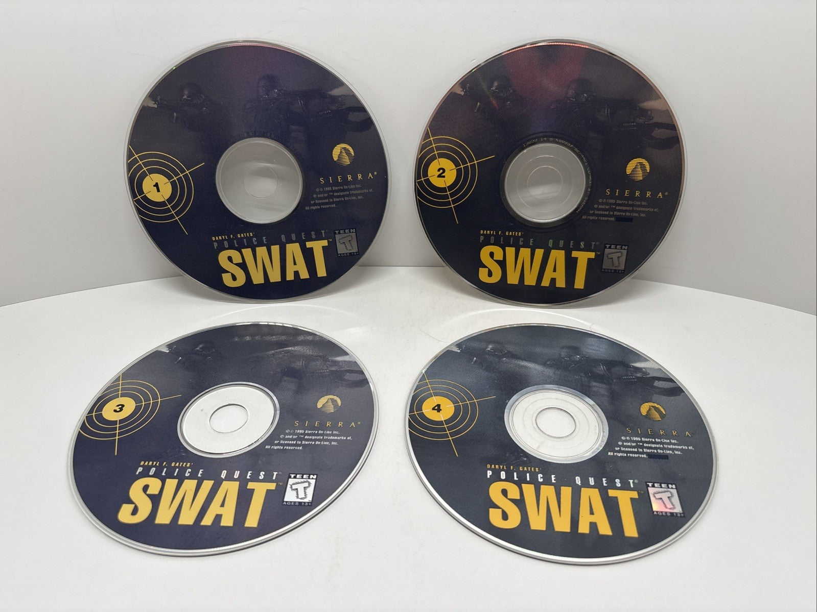 Daryl F. Gates' Police Quest: SWAT (1995) - PC CD-ROM - Discs Only (4)
