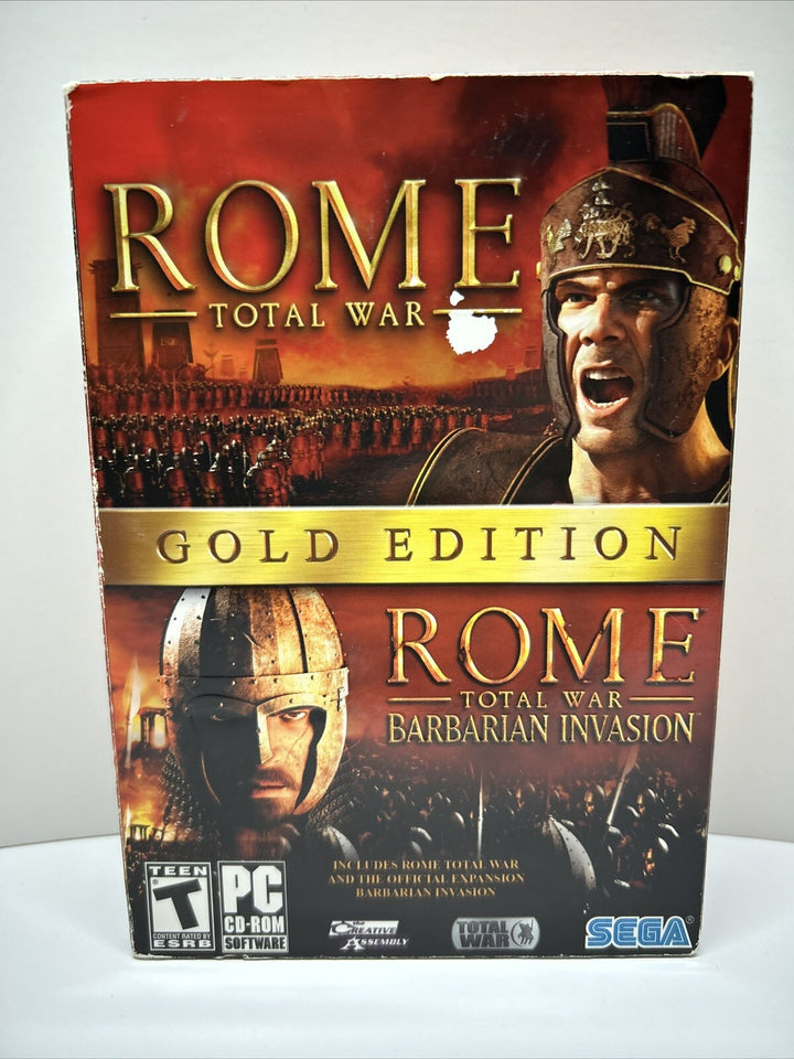Rome Total War Gold Edition (PC, 2006) 4 Disc Complete CIB - Barbarian Invasion