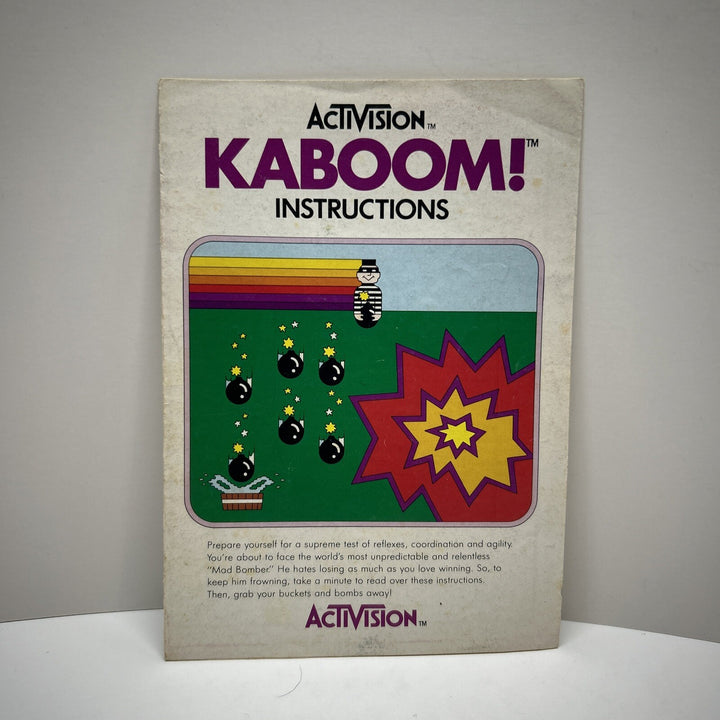 Kaboom! Manual ( Atari 2600 ) - ( Booklet - Insert - Instructions )