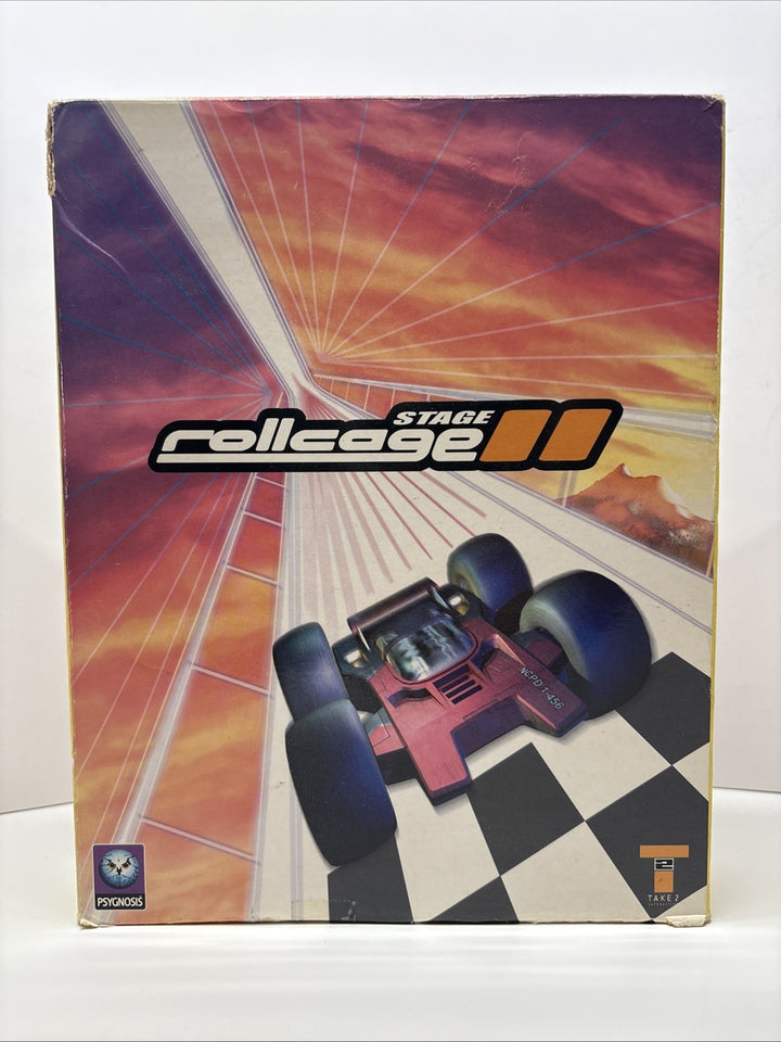 Rollcage Stage II 2 Pc Big Box Rare Complete - Psygnosis Take 2 - French