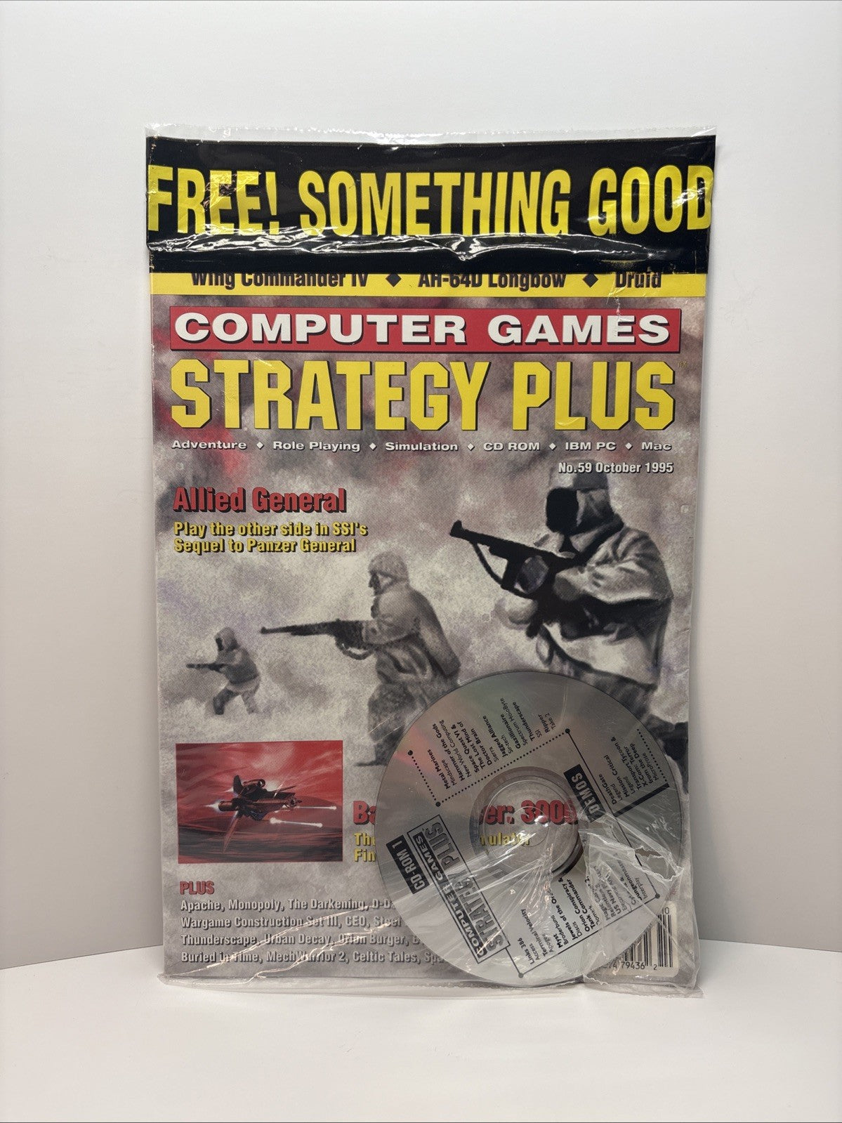 Computer Games Strategy Plus No. 59 October 1995 SEALED CD Allied General