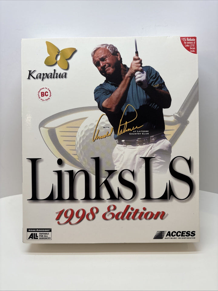 Golf Links LS 1998 Edition - PC CD-ROM - Big Box Game - Complete in Box
